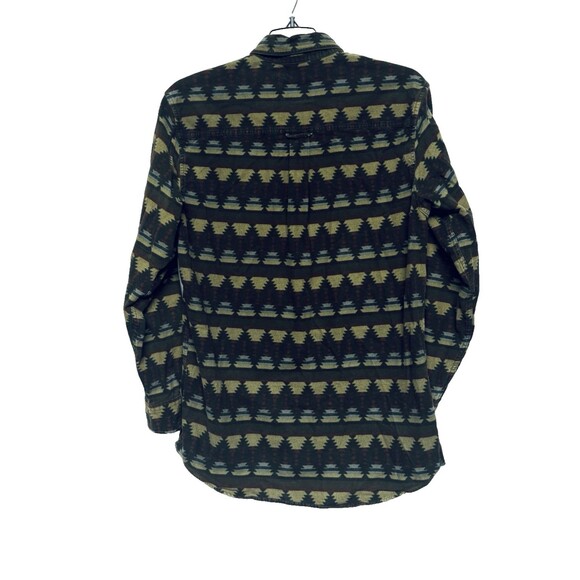 Woolrich Flannel Deep Hunter Southwest Blanket Aztec Button Down Shirt L ? - Picture 3 of 6